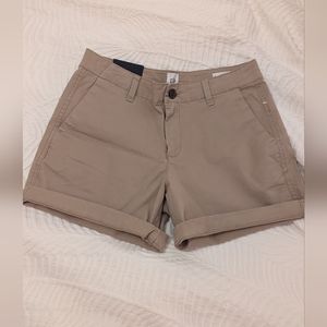 GAP City Short Mid Rise - Tan/Khaki, Size 0, NEW